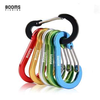 CC1 6Pcs Aluminum Alloy Carabiner Keychain Outdoor Camping Climbing Snap Clip Lock Buckle Hook Fishing Accessories