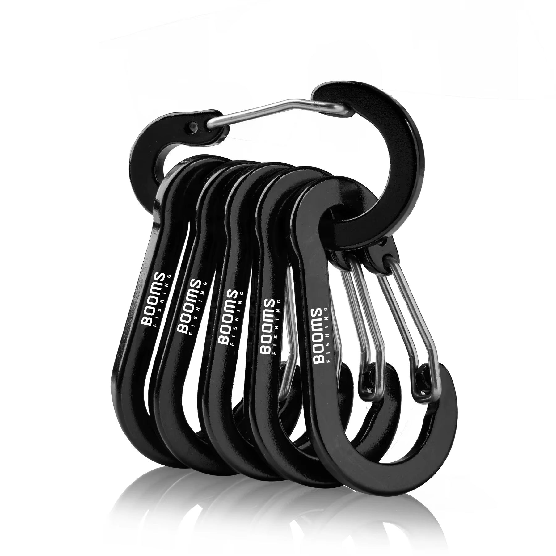 CC1 6Pcs Aluminum Alloy Carabiner Keychain Outdoor Camping Climbing Snap Clip Lock Buckle Hook Fishing Accessories