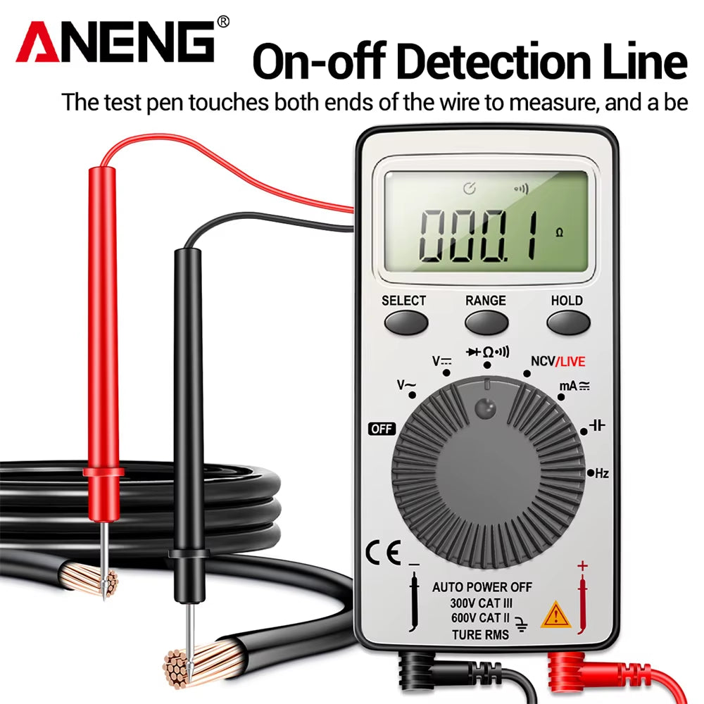 AN101 1999 Counts Mini Professional Digital Multimeter AC/DC Voltage Tester Automotive Current Tester Electrician Tools
