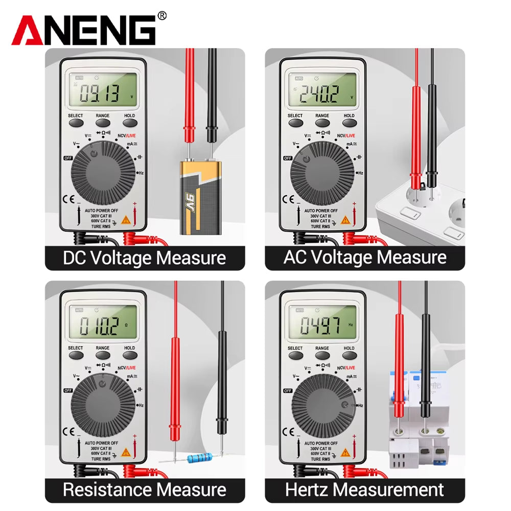AN101 1999 Counts Mini Professional Digital Multimeter AC/DC Voltage Tester Automotive Current Tester Electrician Tools